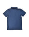 A Blue Short Sleeve Polos from Retykle in size L for boy. (Back View)