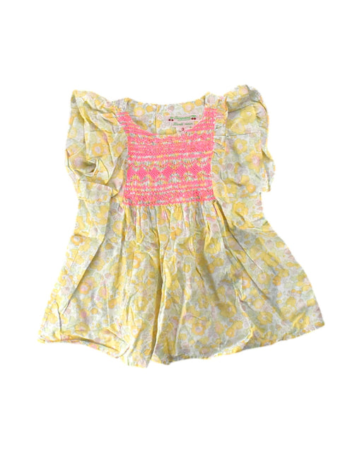 A Yellow Short Sleeve Dresses from Bonpoint in size 3T for girl. (Front View)