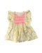 A Yellow Short Sleeve Dresses from Bonpoint in size 3T for girl. (Front View)