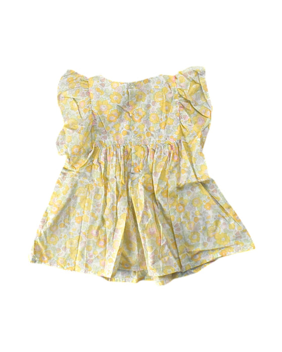 A Yellow Short Sleeve Dresses from Bonpoint in size 3T for girl. (Back View)