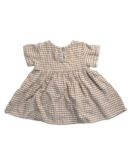 A Beige Short Sleeve Dresses from Quincy Mae in size 18-24M for girl. (Back View)