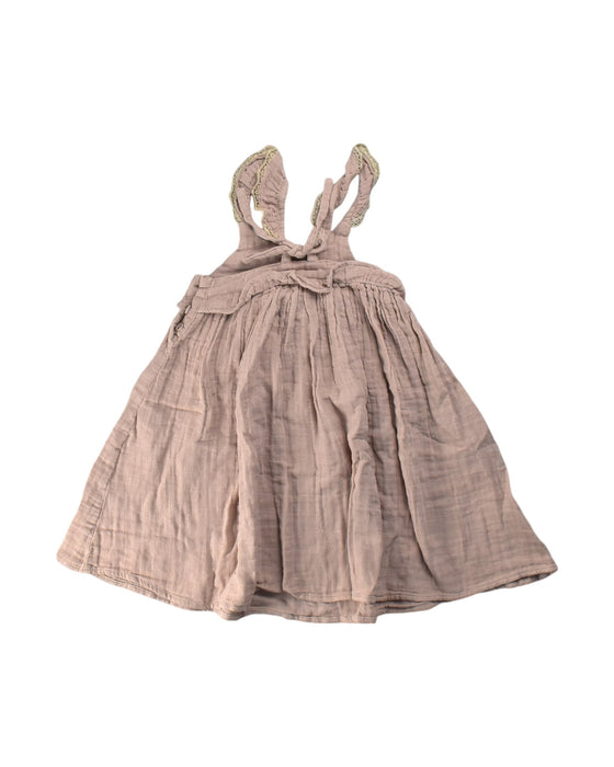 A Beige Sleeveless Dresses from Jamie Kay in size 2T for girl. (Back View)