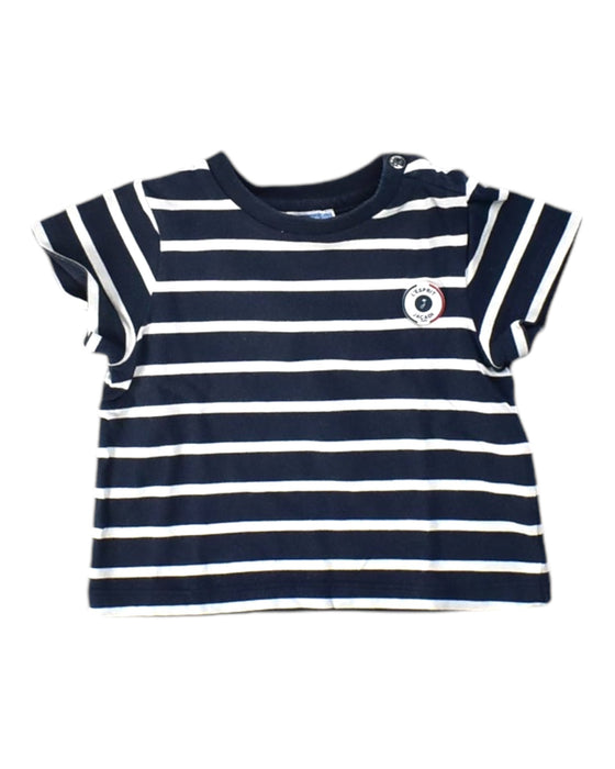 A Navy-White Short Sleeve T Shirts from Jacadi in size 6-12M for boy. (Front View)