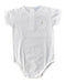 A White Short Sleeve Bodysuits from Laranjinha in size 12-18M for boy. (Front View)