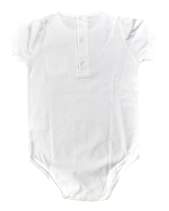 A White Short Sleeve Bodysuits from Laranjinha in size 12-18M for boy. (Back View)