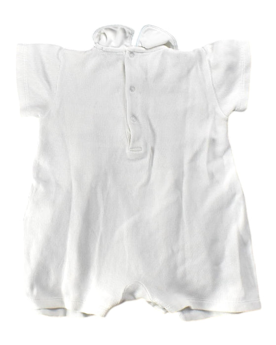 A White Short Sleeve Rompers from Mini La Mode in size 6-12M for boy. (Back View)