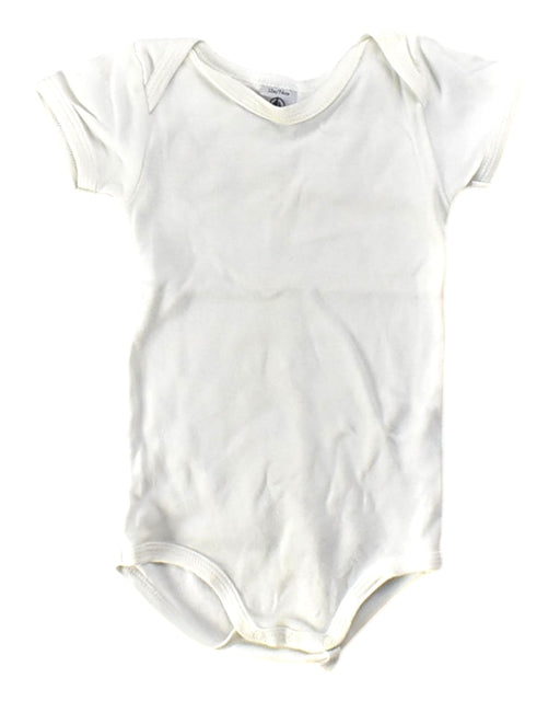 A White Short Sleeve Bodysuits from Petit Bateau in size 6-12M for neutral. (Front View)