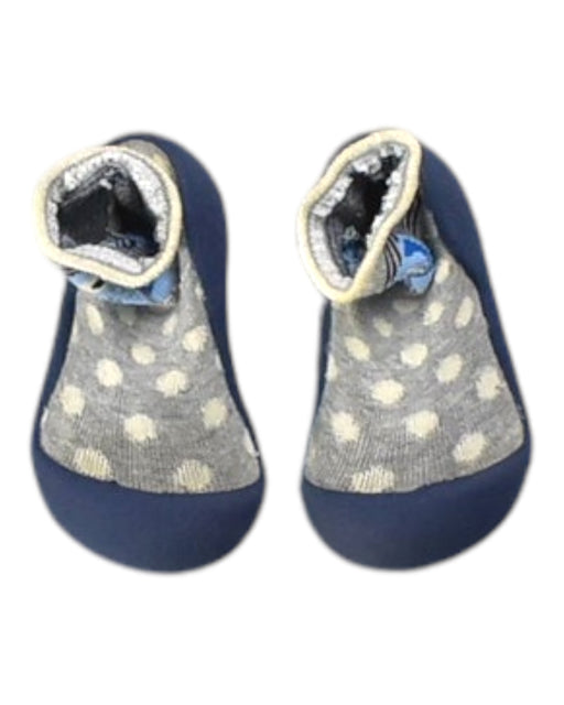 A Blue Booties from Attipas in size 12-18M for boy. (Front View)