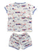A White Shorts Sets from Petit Bateau in size 0-3M for neutral. (Back View)