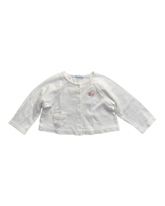 A White Long Sleeve Tops from Familiar in size 12-18M for neutral. (Front View)