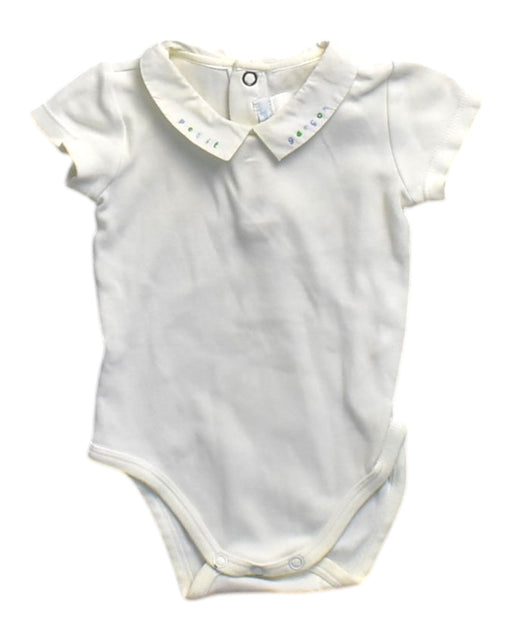 A White Short Sleeve Bodysuits from Jacadi in size 0-3M for neutral. (Front View)