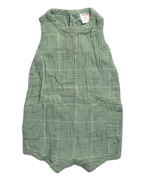 A Green Sleeveless Dresses from Seed in size 6-12M for neutral. (Front View)