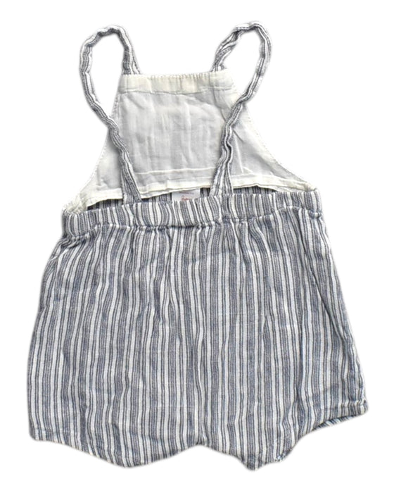 A Grey Sleeveless Rompers from Seed in size 3-6M for neutral. (Back View)