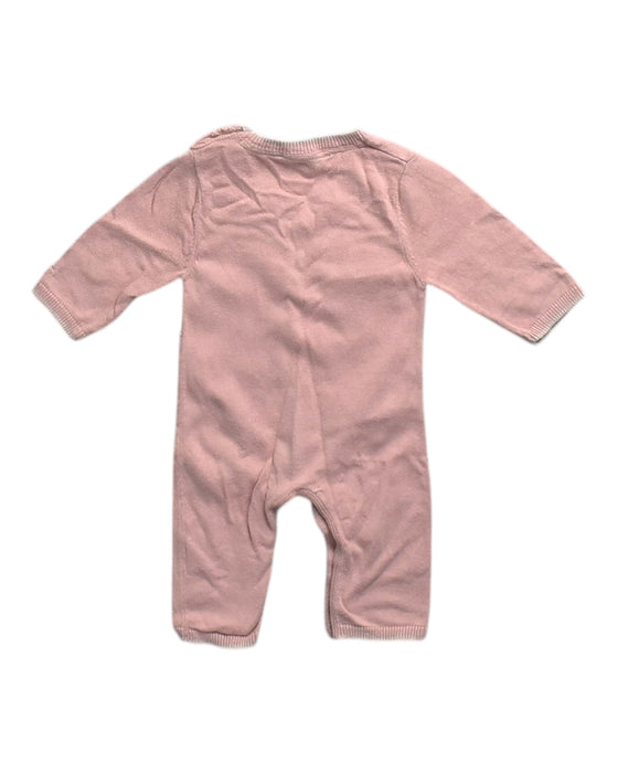 A Pink Long Sleeve Rompers from Du Pareil au même in size 0-3M for neutral. (Back View)