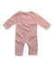 A Pink Long Sleeve Rompers from Du Pareil au même in size 0-3M for neutral. (Back View)