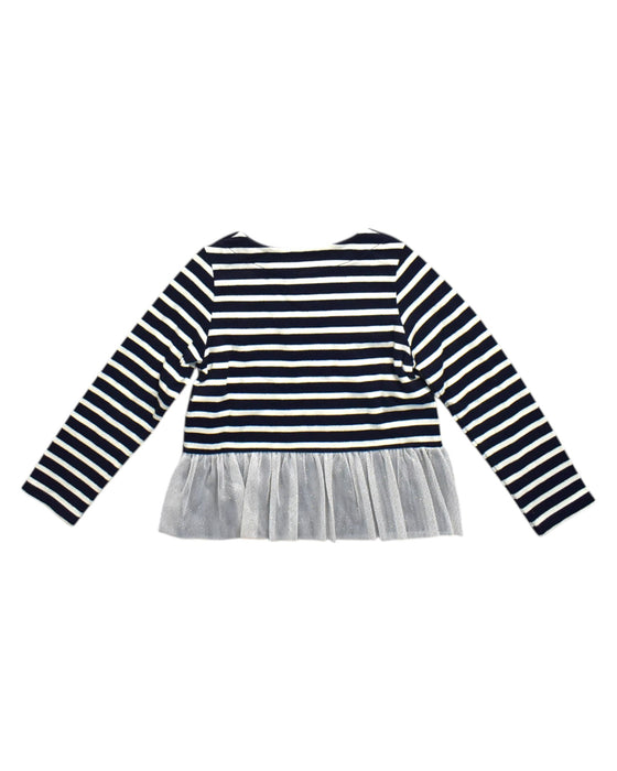 A Navy Long Sleeve Tops from Petit Bateau in size 6T for neutral. (Back View)