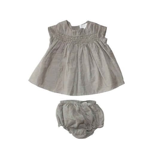 A Grey Shorts Sets from Chateau de Sable in size 0-3M for girl. (Front View)