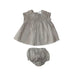 A Grey Shorts Sets from Chateau de Sable in size 0-3M for girl. (Front View)