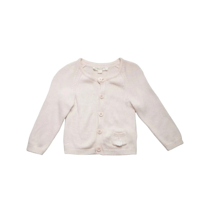 A Pink Cardigans from Chateau de Sable in size 12-18M for girl. (Front View)