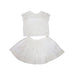 A White Skirt Sets from Gingersnaps in size 12-18M for girl. (Front View)