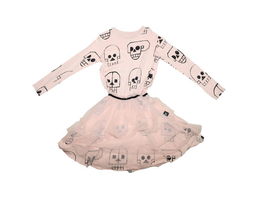 A Beige Long Sleeve Dresses from Nununu in size 7Y for girl. (Front View)