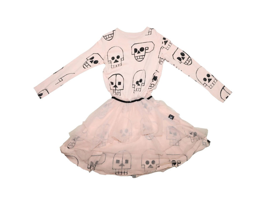 A Beige Long Sleeve Dresses from Nununu in size 7Y for girl. (Front View)