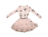 A Beige Long Sleeve Dresses from Nununu in size 7Y for girl. (Front View)