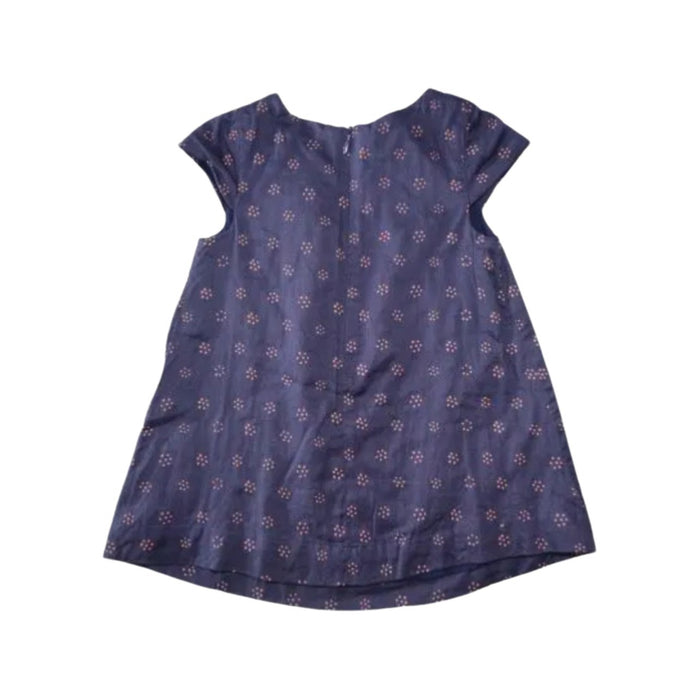 A Navy Short Sleeve Dresses from PONEY in size 6-12M for girl. (Back View)