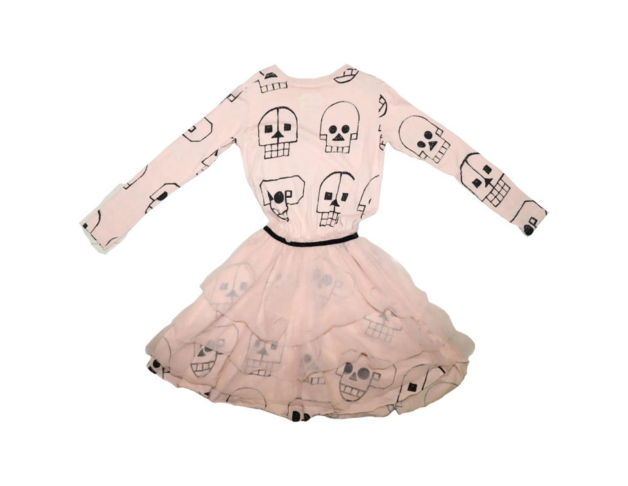 A Beige Long Sleeve Dresses from Nununu in size 7Y for girl. (Back View)