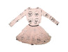 A Beige Long Sleeve Dresses from Nununu in size 7Y for girl. (Back View)
