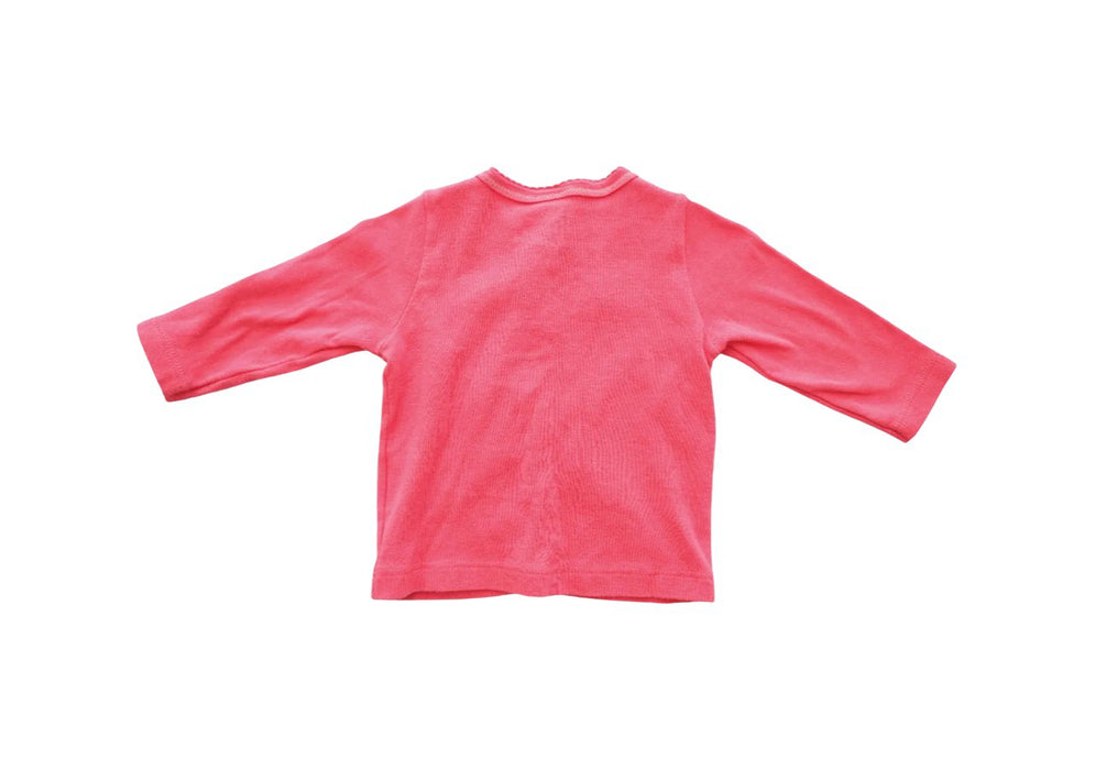A Pink Cardigans from Petit Bateau in size 0-3M for girl. (Back View)