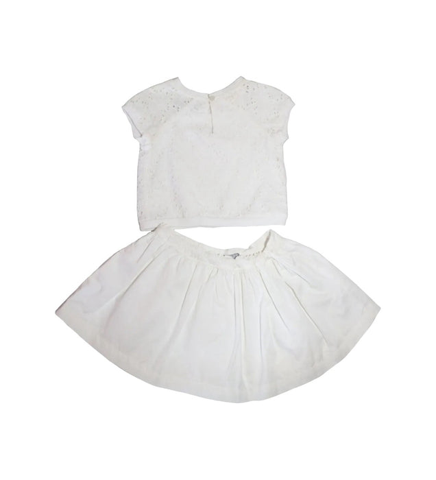 A White Skirt Sets from Gingersnaps in size 12-18M for girl. (Back View)