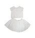 A White Skirt Sets from Gingersnaps in size 12-18M for girl. (Back View)