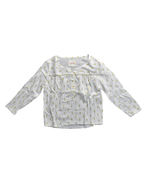 A White Long Sleeve Shirts from Sunset Limonade in size 6T for girl. (Front View)