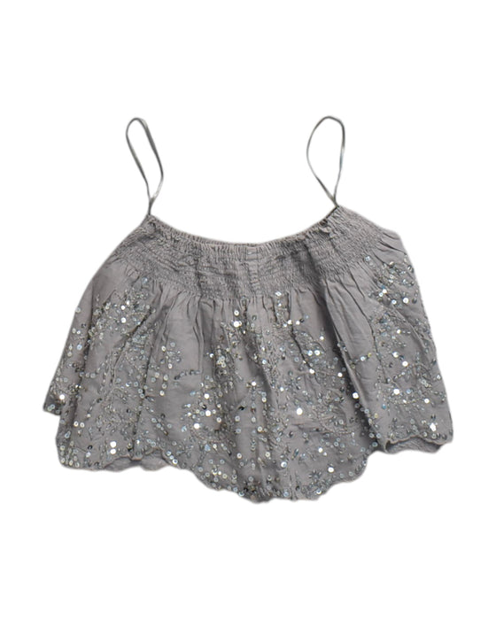 A Grey Sleeveless Tops from Bonne Mere in size 2T for girl. (Back View)