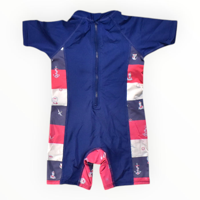 A Navy Wetsuits from Aqua Blu in size 3T for boy. (Back View)