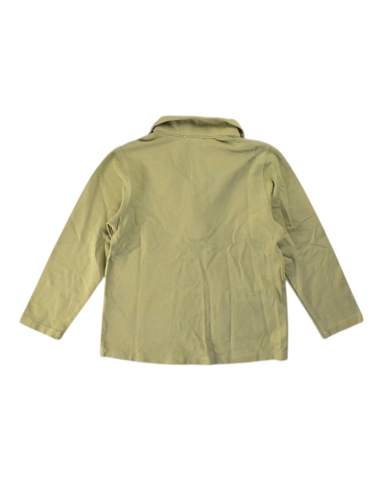 A Green Long Sleeve Polos from Happyology in size 3T for boy. (Back View)