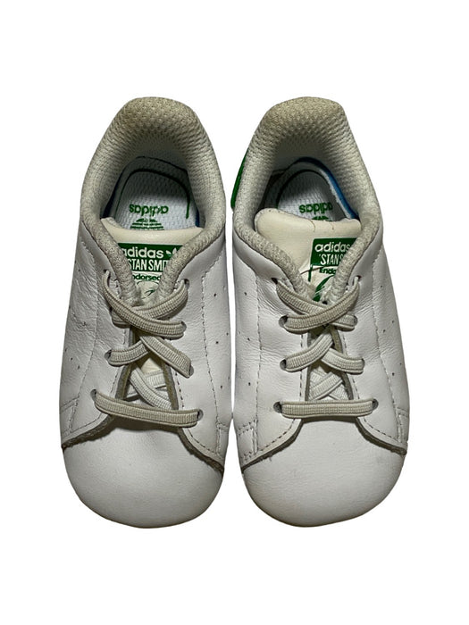 A White Sneakers from Adidas in size 12-18M for neutral. (Back View)