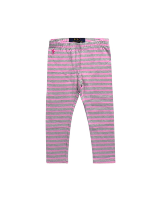 A Pink Leggings from Polo Ralph Lauren in size 3T for girl. (Front View)
