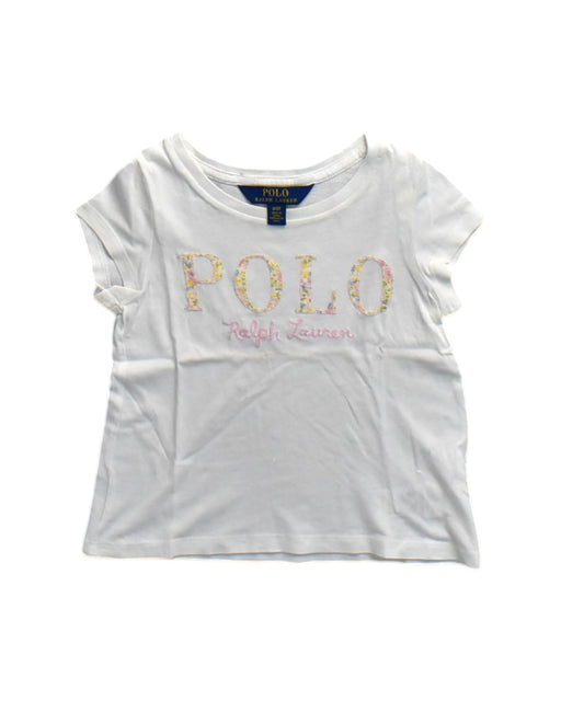 A White Short Sleeve T Shirts from Polo Ralph Lauren in size 3T for neutral. (Front View)