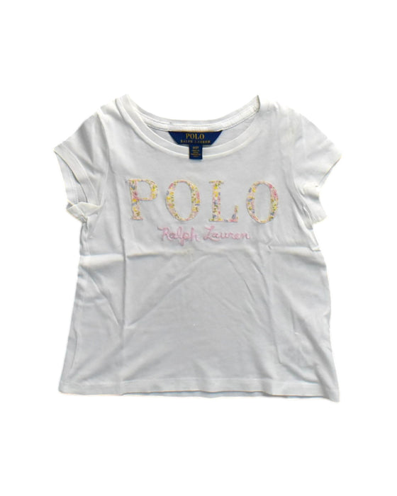 A White Short Sleeve T Shirts from Polo Ralph Lauren in size 3T for neutral. (Front View)