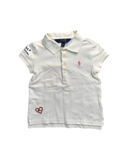 A White Short Sleeve Polos from Polo Ralph Lauren in size 4T for neutral. (Front View)