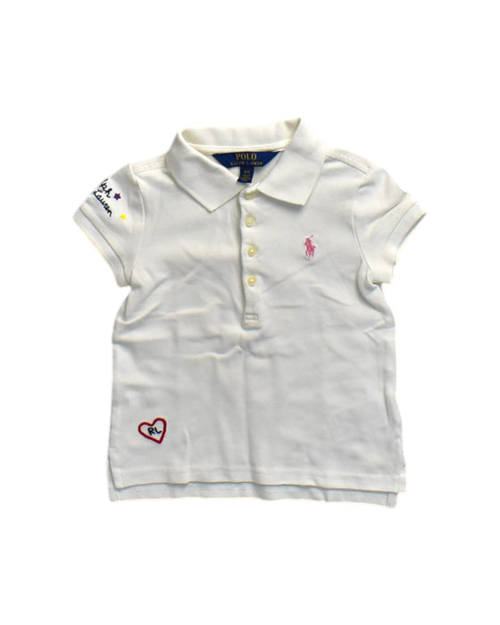 A White Short Sleeve Polos from Polo Ralph Lauren in size 4T for neutral. (Front View)
