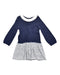 A Navy Long Sleeve Dresses from Petit Bateau in size 3T for girl. (Front View)