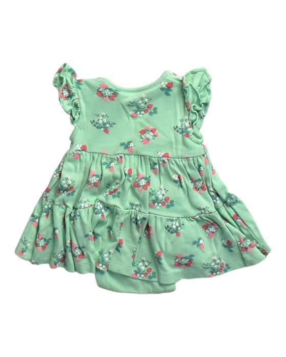 A Green Sleeveless Rompers from Mothercare in size 0-3M for girl. (Back View)