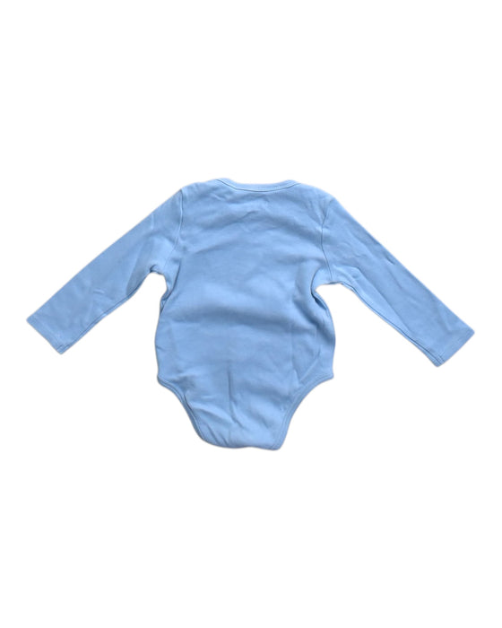 A Blue Long Sleeve Bodysuits from Guess in size 6-12M for boy. (Back View)