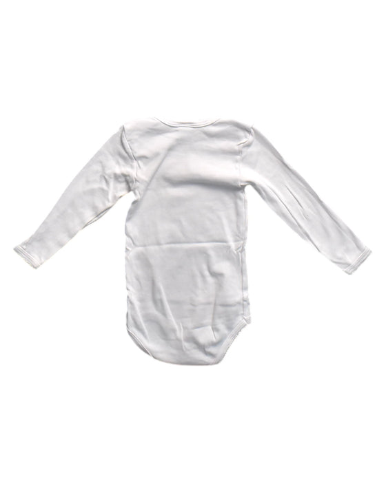 A White Long Sleeve Bodysuits from Petit Bateau in size 3T for neutral. (Back View)