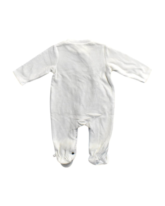 A White Long Sleeve Rompers from Noukie's in size 0-3M for neutral. (Back View)