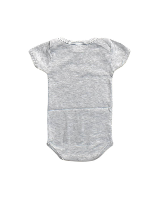 A Grey Short Sleeve Bodysuits from Petit Bateau in size 12-18M for neutral. (Back View)