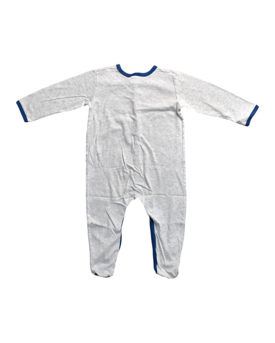 A Grey Onesies from Petit Bateau in size 2T for neutral. (Back View)